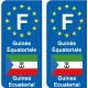 F Europe Guinée équatoriale autocollant plaque