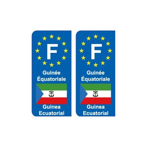 F Europe Guinée équatoriale autocollant plaque