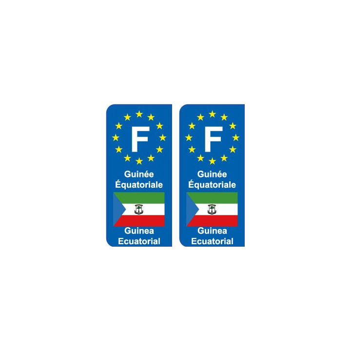 F Europe Guinée équatoriale autocollant plaque