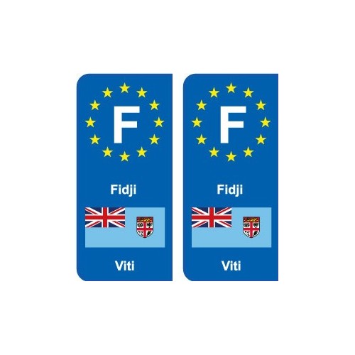 F Europe Fidji Fiji autocollant plaque
