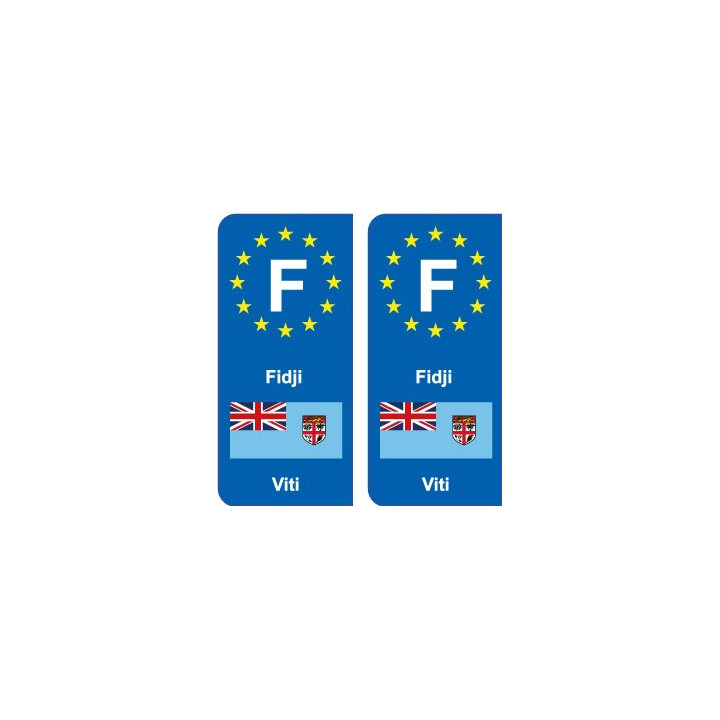 F Europe Fidji Fiji autocollant plaque