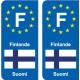 F Europe Finlande  autocollant plaque