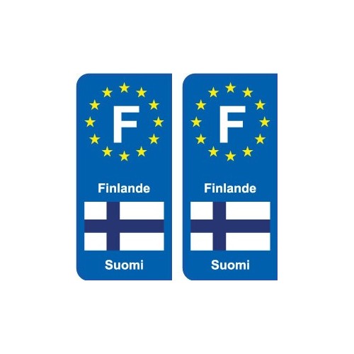 F Europe Finlande  autocollant plaque