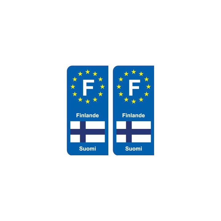 F Europe Finlande  autocollant plaque