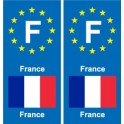 F Europe France 2 autocollant plaque
