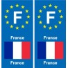 F Europe France autocollant plaque