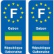 F Europe Gabon autocollant plaque