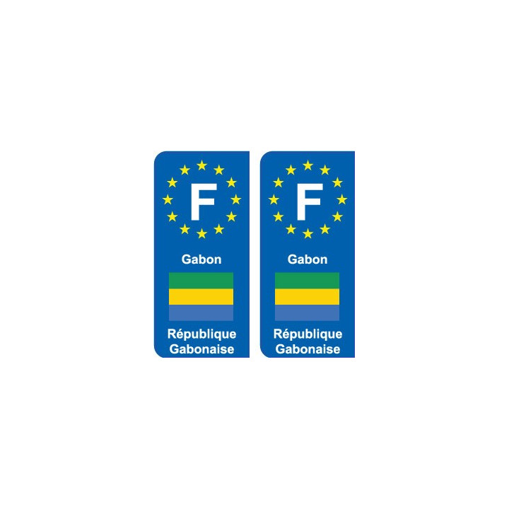 F Europe Gabon autocollant plaque