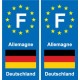 F Europe Allemagne Germany autocollant plaque