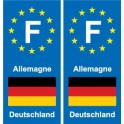 F Europe Allemagne Germany autocollant plaque