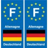 F Europe Allemagne Germany autocollant plaque