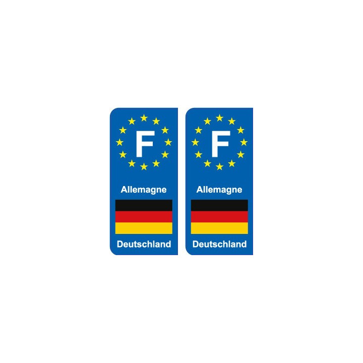 F Europe Allemagne Germany autocollant plaque