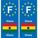 F Europe Ghana autocollant plaque