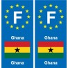 F Europe Ghana autocollant plaque