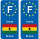 F Europe Ghana autocollant plaque