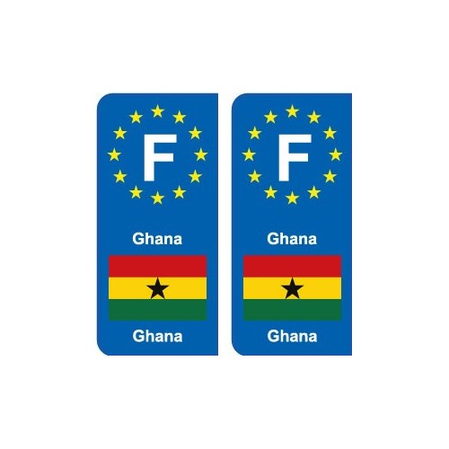 F Europe Ghana autocollant plaque