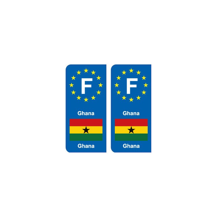 F Europe Ghana autocollant plaque