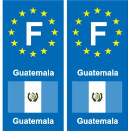 F Europe Guatemala autocollant plaque