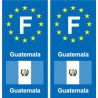 F Europe Guatemala autocollant plaque