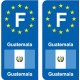F Europe Guatemala autocollant plaque