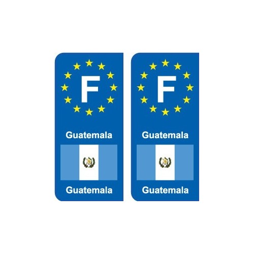 F Europe Guatemala autocollant plaque