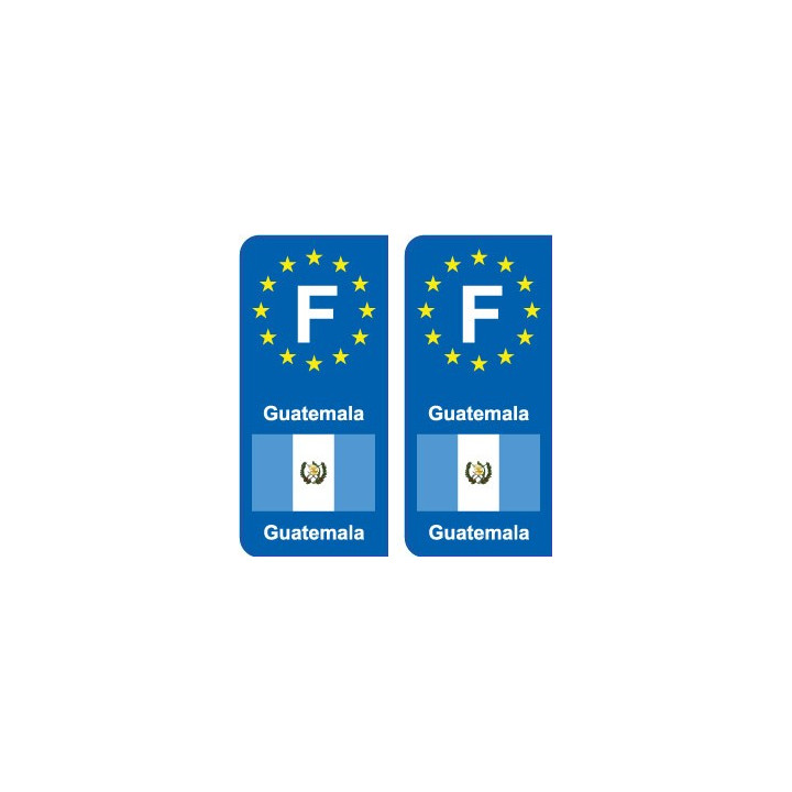 F Europe Guatemala autocollant plaque