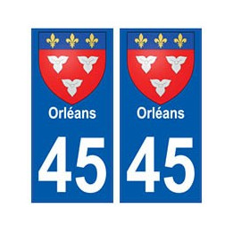 45 Orléans blason autocollant plaque stickers ville