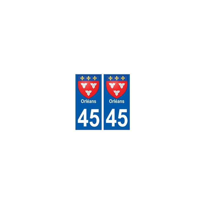45 Orléans blason autocollant plaque stickers ville