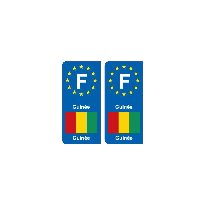 F Europe Guinée Guinea autocollant plaque
