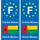 F Europe Guinée Bissau Guinea Bissau autocollant plaque