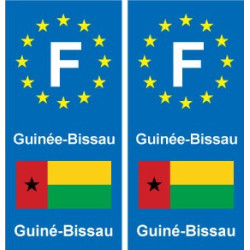 F Europe Guinée Bissau Guinea Bissau autocollant plaque