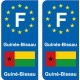 F Europe Guinée Bissau Guinea Bissau autocollant plaque
