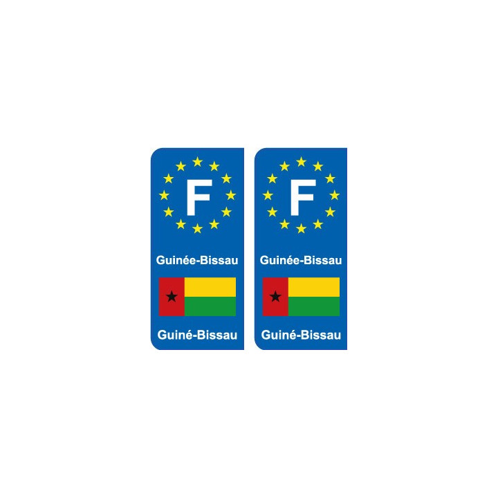 F Europe Guinée Bissau Guinea Bissau autocollant plaque