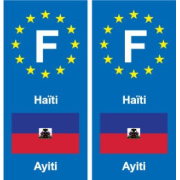 F Europe Haïti Haiti autocollant plaque