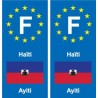 F Europe Haïti Haiti autocollant plaque