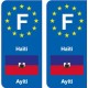 F Europe Haïti Haiti autocollant plaque
