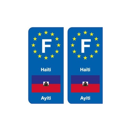 F Europe Haïti Haiti autocollant plaque