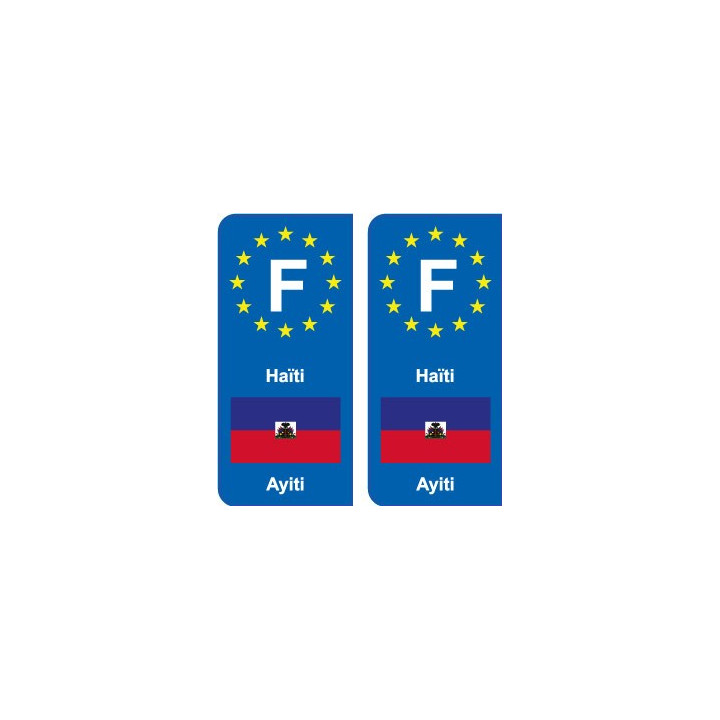 F Europe Haïti Haiti autocollant plaque