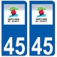45 Saint-Jean-de-Braye logo autocollant plaque stickers ville