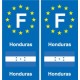 F Europe Honduras autocollant plaque