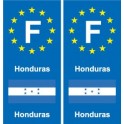 F Europe Honduras autocollant plaque