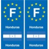 F Europe Honduras autocollant plaque