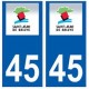 45 Saint-Jean-de-Braye logo autocollant plaque stickers ville