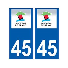 45 Saint-Jean-de-Braye logo autocollant plaque stickers ville