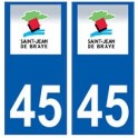 45 Saint-Jean-de-Braye logo autocollant plaque stickers ville