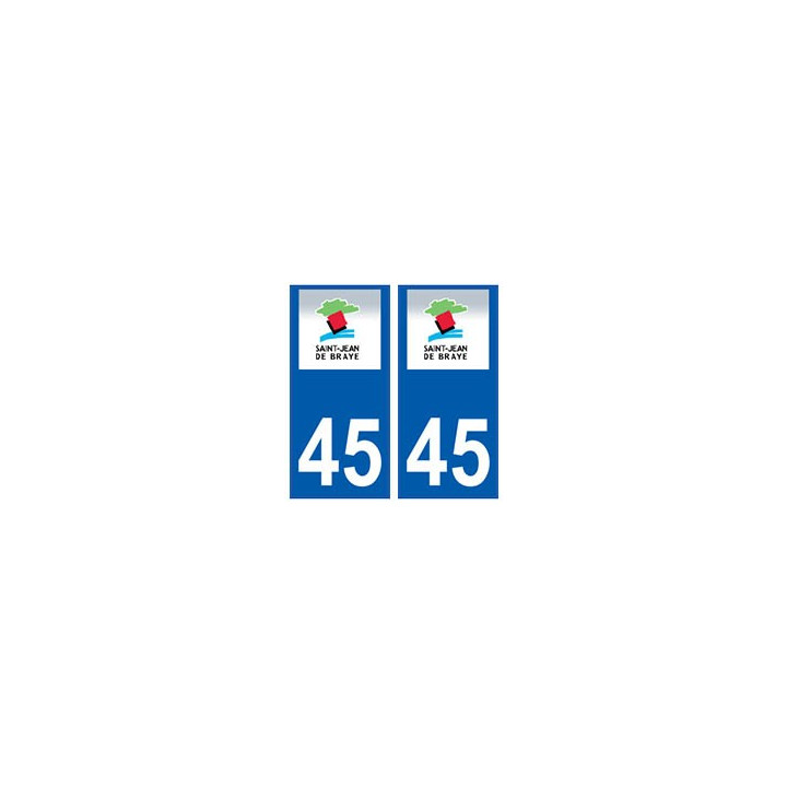 45 Saint-Jean-de-Braye logo autocollant plaque stickers ville
