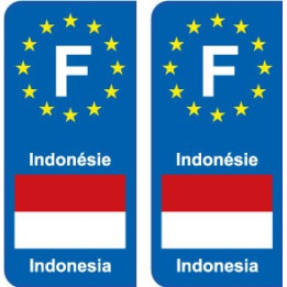 Aufkleber Indonesien Indonesia sticker nummer abteilung nach wahl-platte-kennzeichen-auto