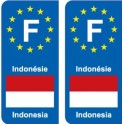 Etiqueta engomada de Indonesia Indonesia número de calcomanía departamento de elección de la placa de registro automático