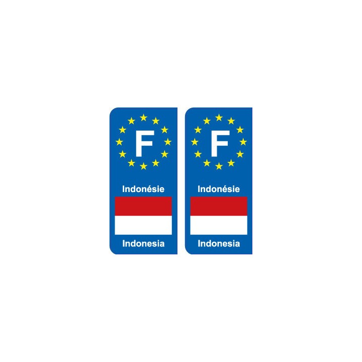Aufkleber Indonesien Indonesia sticker nummer abteilung nach wahl-platte-kennzeichen-auto
