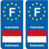 Aufkleber Indonesien Indonesia sticker nummer abteilung nach wahl-platte-kennzeichen-auto